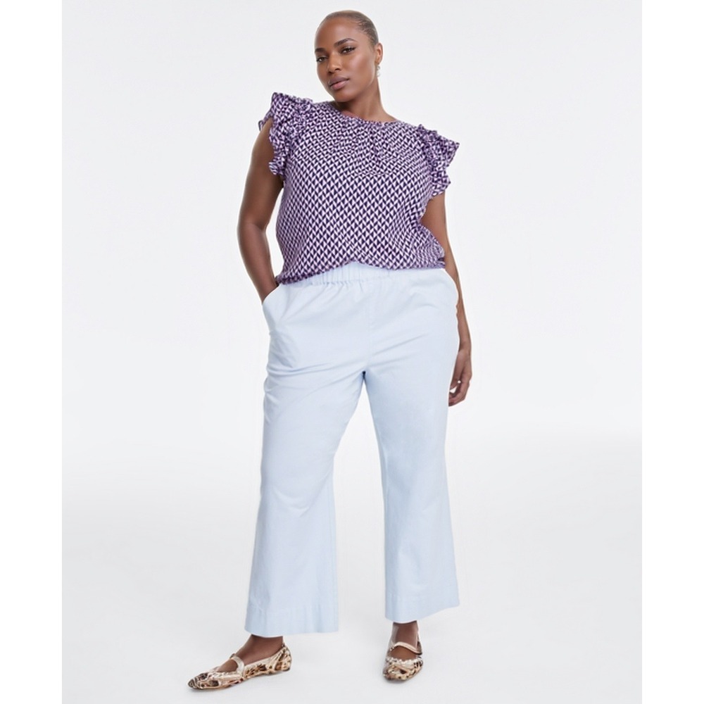 ON 34TH Pants‎ Womens Plus 3X Light Blue Straight Leg Ankle High Rise Chino NWT